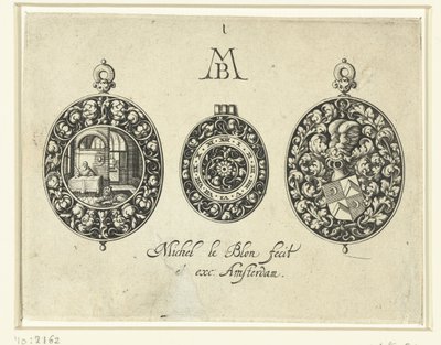 दो वॉचकेस और एक डायल, c.1620-26 द्वारा मिकिएल ले ब्लोन