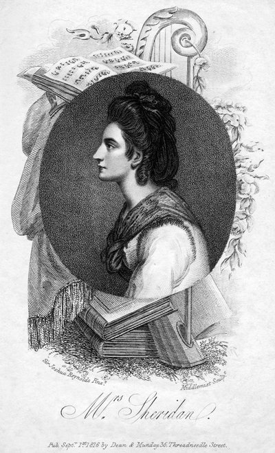 एलिजाबेथ एन शेरिडन, 18वीं सदी की अंग्रेजी गायिका, 1816। द्वारा बिचौलिया
