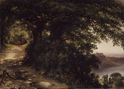 रोम, 1836 के पास कैसिनो गैंडोफ्लो का दृश्य द्वारा मिखाइल इवानोविच लेबेदेव