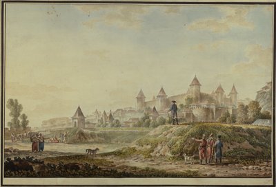 1790 के बेंडर के किले का दृश्य द्वारा मिखाइल मटेवेविच इवानोव