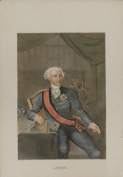 अलेक्जेंडर ग्रिगोरिविच डेमिडोव 1737-1803, 1862। द्वारा मिखाइल Stepanovich Znamensky