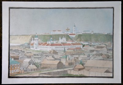 टोबोल्स्क का दृश्य, 1850 का दशक द्वारा मिखाइल Stepanovich Znamensky