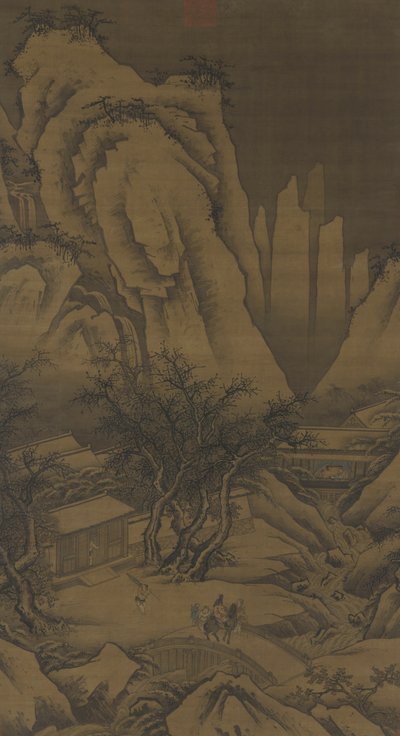 स्नो डे पर एक आउटिंग, c.1500 द्वारा Ming Dynasty Chinese School