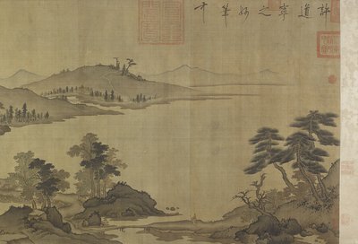 वर्षा और बादलों में शरद नदी द्वारा Ming Dynasty Chinese School