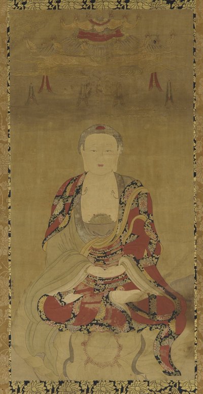 ध्यानी बुद्ध (स्याही और रंग कागज पर) द्वारा Ming Dynasty Chinese School