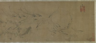 मछली और पानी के खरपतवार द्वारा Ming Dynasty Chinese School