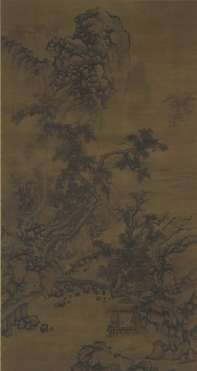 एक रिवरसाइड मंडप में पाइंस सुनकर द्वारा Ming Dynasty Chinese School