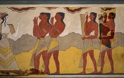 जुलूस भित्तिचित्र का पुनर्निर्माण द्वारा Minoan