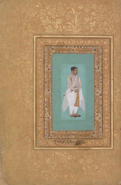 रेक्टो: राजा सूरज सिंह राठौड़ का चित्र, छंद: सुलेख का पृष्ठ..., रेक्टो: 16वीं सदी के अंत में द्वारा मैं 'अली हरविक