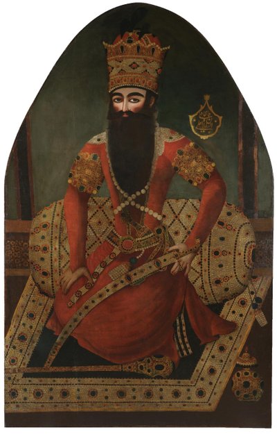 फत अली शाह का चित्र 1797-1834 द्वारा मिर्जा बाबा