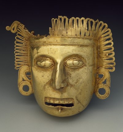 पेक्टोरल मास्कसेट, लेट पोस्टक्लासिक अवधि, c.1350-1521 (सोना) द्वारा मिक्सटेक मिक्सटेक