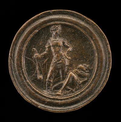डेविड और गोलियथ, 1490 के दशक के मध्य या अंत में। द्वारा Moderno
