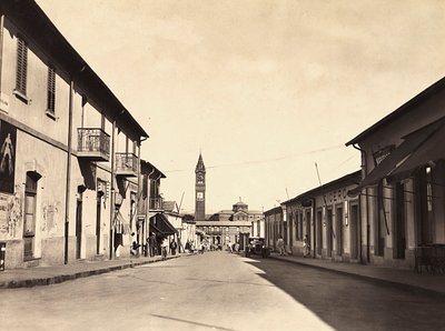 फासिस्ट युग में 'बिल्डिंग ए एम्पायर': अस्मारा में सड़क, 09/05/1936 (बी/डब्ल्यू फोटो) द्वारा मोडेस्टिनो बाल्डिनेटी