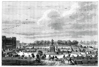 किंग लुईस XV, 1763 1885 के एक फ्रांसीसी महल के उद्यान। द्वारा मोर्यू