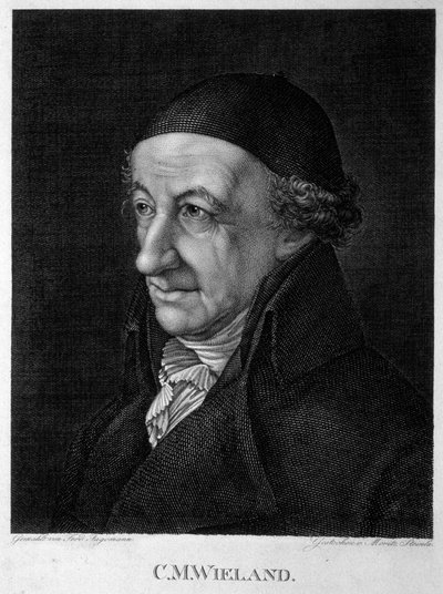 कवि और लेखक क्रिस्टोफ़ मार्टिन वीलैंड का चित्र 1733-1813, 19वीं शताब्दी। द्वारा मोरित्ज़ स्टीनला