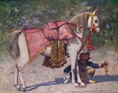 कच्छ के राव के रेटिन्यू में एक प्रसिद्ध लेड हॉर्स, 1903 द्वारा मोर्टिमर लुडिंगटन मेनपेस
