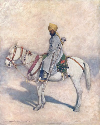 ए माउंटेड मेस-बियरर, 1903 द्वारा मोर्टिमर लुडिंगटन मेनपेस