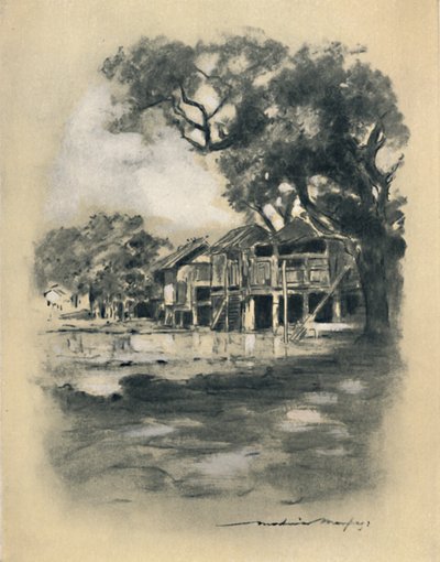 एक अप-कंट्री विलेज, 1903 द्वारा मोर्टिमर लुडिंगटन मेनपेस