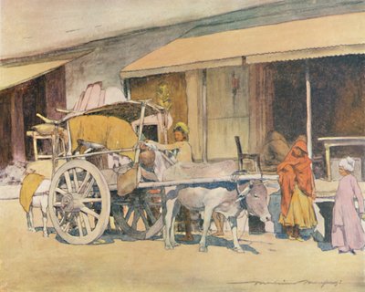 एक बैलगाड़ी, अजमेर, 1905 द्वारा मोर्टिमर लुडिंगटन मेनप्स
