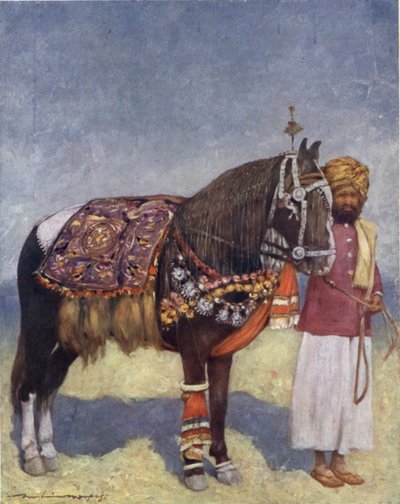 जोधपुर से एक घोड़ा (रंग लिथो) द्वारा मोर्टिमर लुडिंगटन मेनप्स