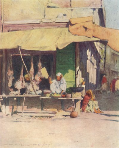 1905 में पेशावर में एक मांस की दुकान द्वारा मोर्टिमर लुडिंगटन मेनप्स