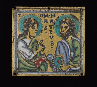 सेंट थॉमस और सेंट मैथ्यू का चित्रण पट्टिका, c.1160 द्वारा मोसान स्कूल