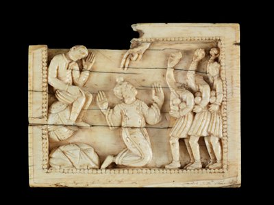 सेंट स्टीफन के पत्थर, c.1100 (हाथी दांत और हड्डी) द्वारा मोसान स्कूल