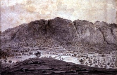 डेरवेंटवाटर का मनोरम दृश्य और केसविक की घाटी, पहाड़ों का विवरण, c.1772 (कागज पर पेंसिल और वॉश) (देखें 92086-90) द्वारा मूसा (attr। To) ग्रिफ़िथ