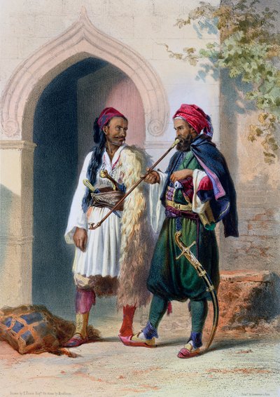 1848 में मिस्र के अलेक्जेंड्रिया में अरनौत और उस्मानली के सैनिक द्वारा मौइलेरॉन