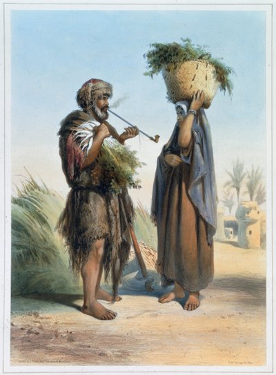 Fellah आदमी और औरत, 1848 द्वारा मौइलेरॉन