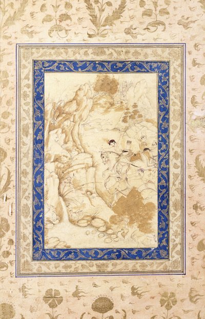 शिकार दृश्य, सी। 1660-1680 द्वारा मुगल स्कूल