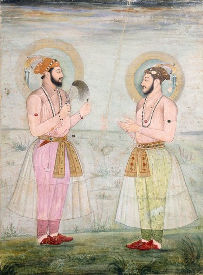Portraits of Prince Dara Shikoh and Prince Sulaiman Shikoh Nimbate, c.1665 द्वारा मुगल स्कूल