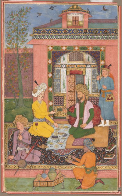 मंडप की स्थापना में एक दावत, सी। 1620। द्वारा मुहम्मद अली