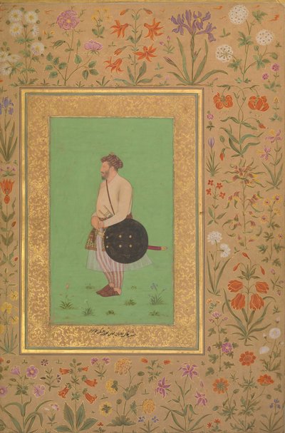 Portrait of Khan Dauran Bahadur Nusrat Jang, Folio from the Shah Jahan Album, verso: ca. 1640.  द्वारा मुराद