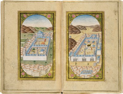 अल-मस्जिद अल-नबावी और मस्जिद अल-हरम, 1783 द्वारा मुस्तफा हलीमी