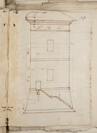 उरबिनो और अन्य के म्यूटियो ओड्डी द्वारा चित्र का पोर्टफोलियो, p119, c.1635-40 (बाध्य मात्रा में कागज पर कलम और स्याही) द्वारा मुजियो ओड्डी