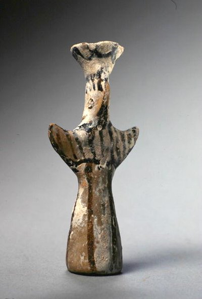 'साई' आकृति, c.1400-1300 ईसा पूर्व (टेराकोटा) द्वारा माइकेनियन माइसेनियन
