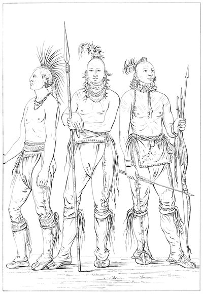 थ्री ओसेज ब्रेव्स, 1841। द्वारा मायर्स एंड को