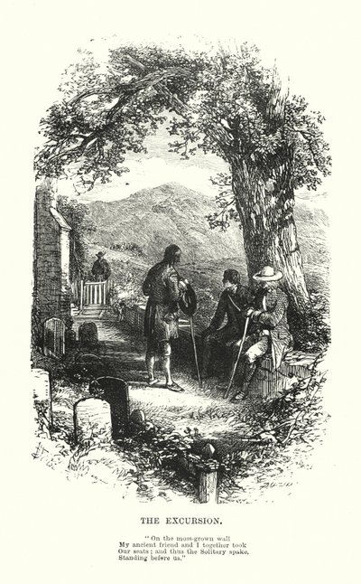 विलियम वर्ड्सवर्थ: भ्रमण (उत्कीर्णन) द्वारा माइल्स बिरकेट (बाद में) फोस्टर