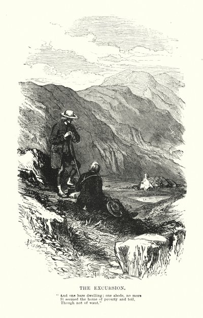 विलियम वर्ड्सवर्थ: भ्रमण (उत्कीर्णन) द्वारा माइल्स बिरकेट (बाद में) फोस्टर