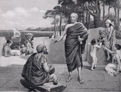 निर्वासन में थूसीडाइड्स, हचिन्सन हिस्ट्री ऑफ द नेशंस, 1915 से चित्रण द्वारा एन। प्रेस्कॉट डेविस