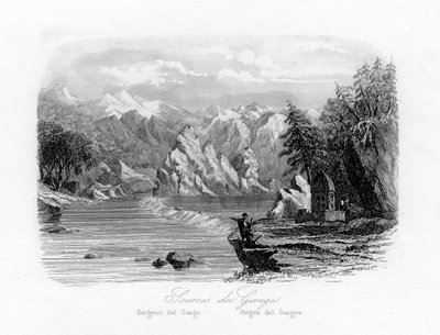 गंगा का स्रोत, भारत, c1840 द्वारा एन