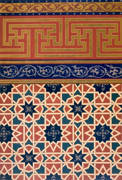 वास्तुकला सजावट, मोज़ेक का काम, सीमा सहित, पब। 1883। द्वारा एन। सिमाकॉफ़