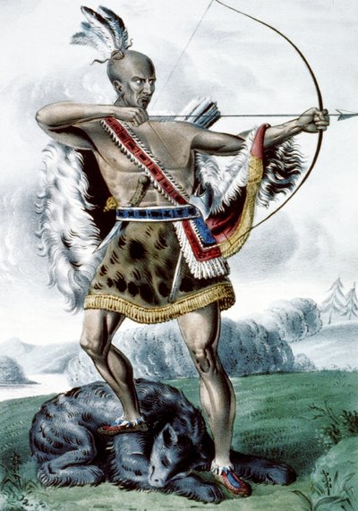 इंडियन हंटर, 1845 द्वारा एन। और इव्स, जेएम क्यूरियर