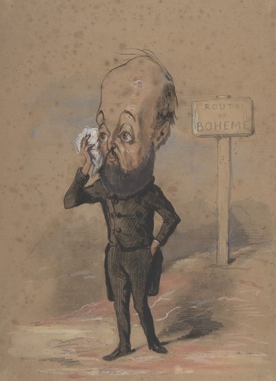 हेनरी मुर्गर का कैरिकेचर, 1849-61। द्वारा नादर
