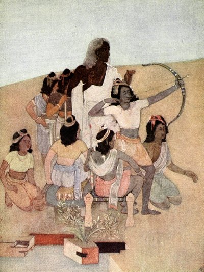 राजकुमारों का परीक्षण, 1913। द्वारा नंदलाल बोस