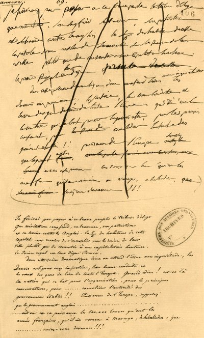 ले मोनिटूर यूनिवर्स में शामिल करने के लिए पाठ का रफ ड्राफ्ट, 16 अप्रैल 1801, 1921। द्वारा नेपोलियन बोनापार्ट I