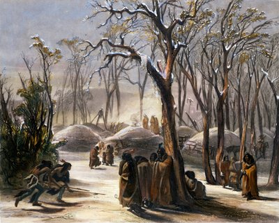 मीनारों का शीतकालीन गांव, 1843 द्वारा नार्सिस डेसमैड्रिल