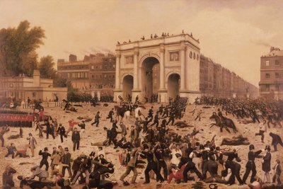 हाइड पार्क, 1866 में मर्दानगी पीड़ित दंगे द्वारा नाथन ह्यूजेस