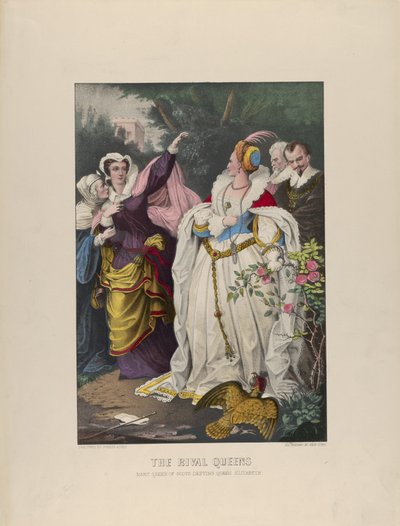 द राइवल क्वीन्स - मैरी क्वीन ऑफ़ स्कॉट्स डिफाइंग क्वीन एलिज़ाबेथ, 1857-72, 1857-72। निर्माता: नथानिएल क्यूरियर, जेम्स मेरिट इवेस, क्यूरियर और इवेस। द्वारा कैरियर और Ives